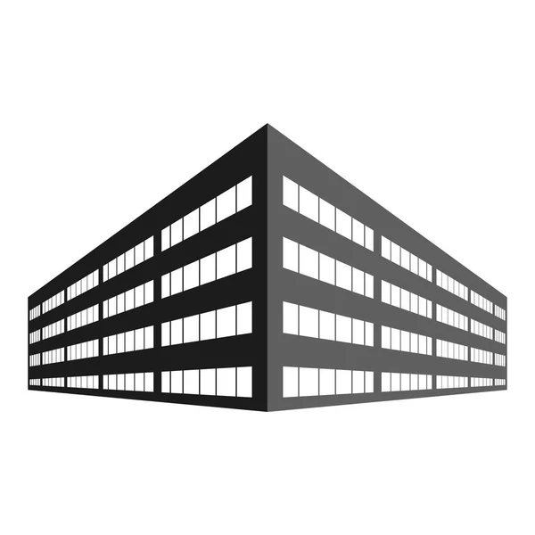 Geïsoleerd gebouw silhouet — Stockvector