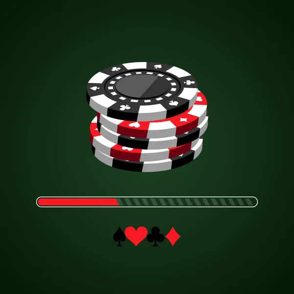 Barra de carga Casino — Vector de stock