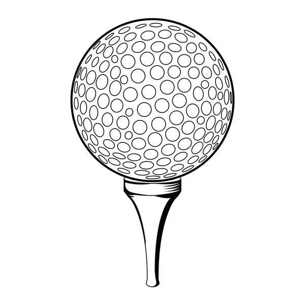 Isolerade golfboll — Stock vektor