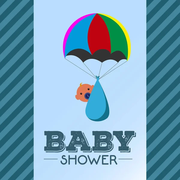 Baby shower biglietto d'invito — Vettoriale Stock