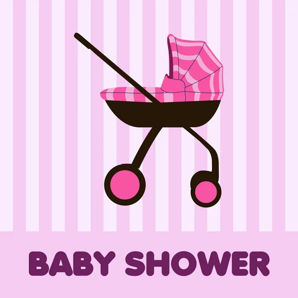Tarjeta de invitación Baby shower — Vector de stock