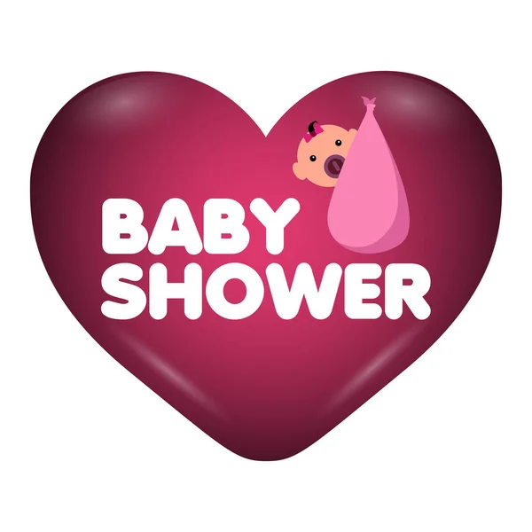 Baby shower biglietto d'invito — Vettoriale Stock