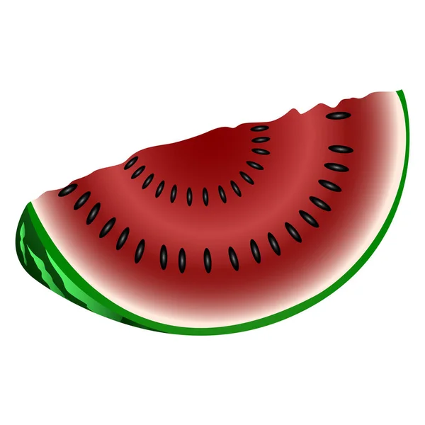 Geïsoleerde gesneden watermeloen — Stockvector