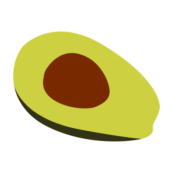 Isolated cut avocado — Stock Vector