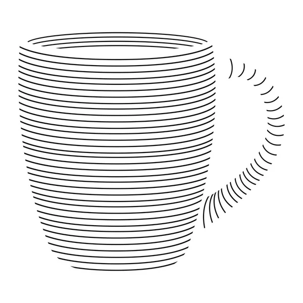 Logo taza de café aislado — Vector de stock