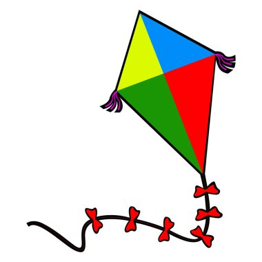 İzole uçurtma oyuncak