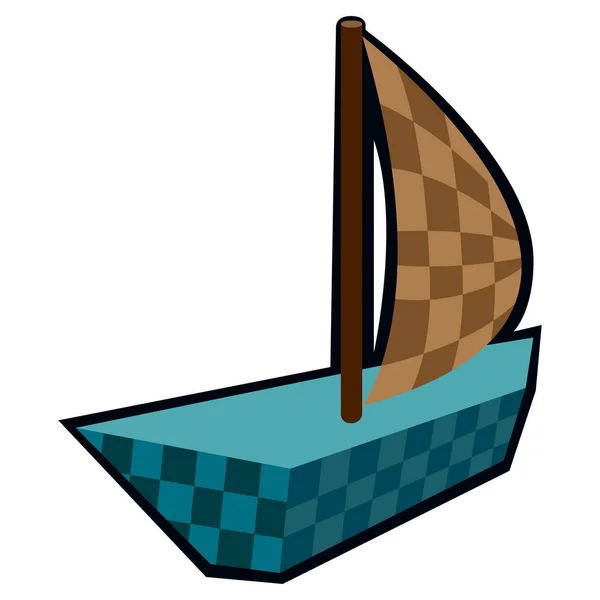 Ізольована дерев'яних човнах — стоковий вектор