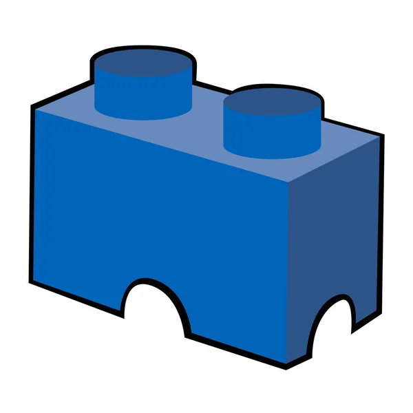 Jouet isolé bloc de construction — Image vectorielle