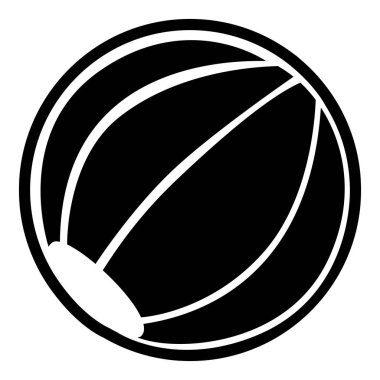 İzole plaj topu siluet