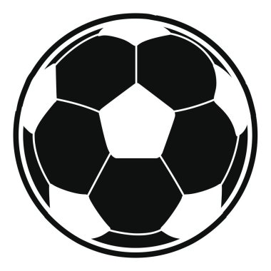 İzole futbol topu siluet