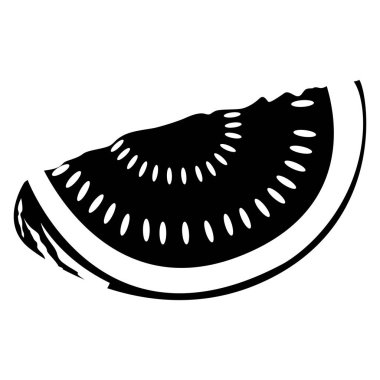 İzole kesme karpuz siluet