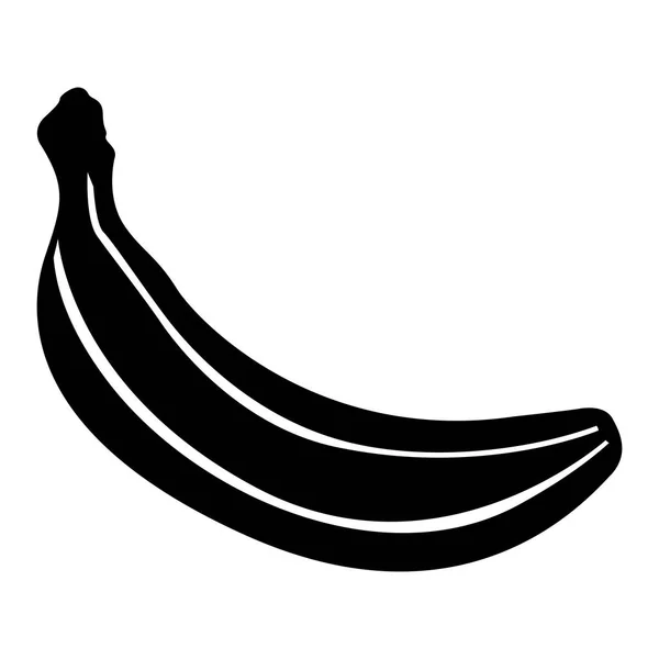 Izolované banán silueta — Stockový vektor