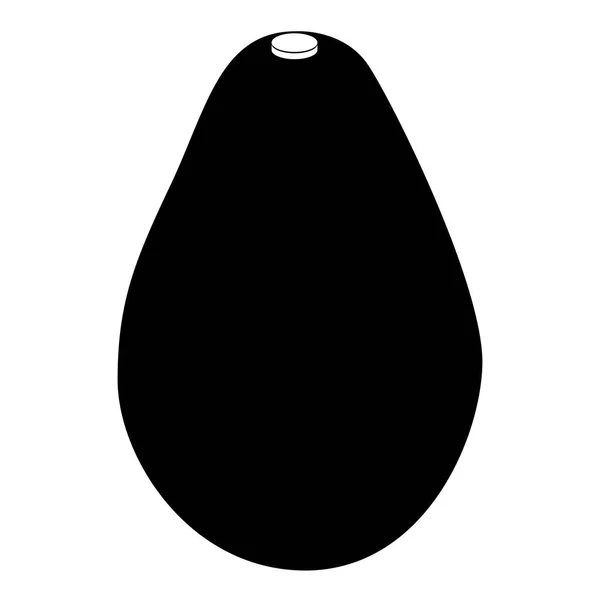 Geïsoleerde avocado silhouet — Stockvector