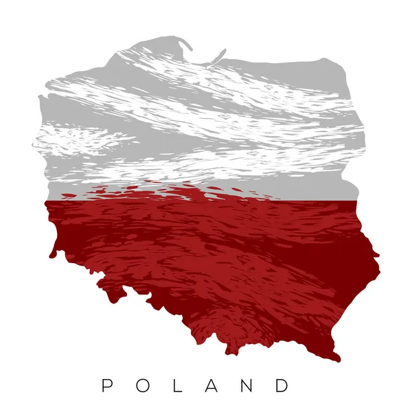 Mappa polacca isolata — Vettoriale Stock
