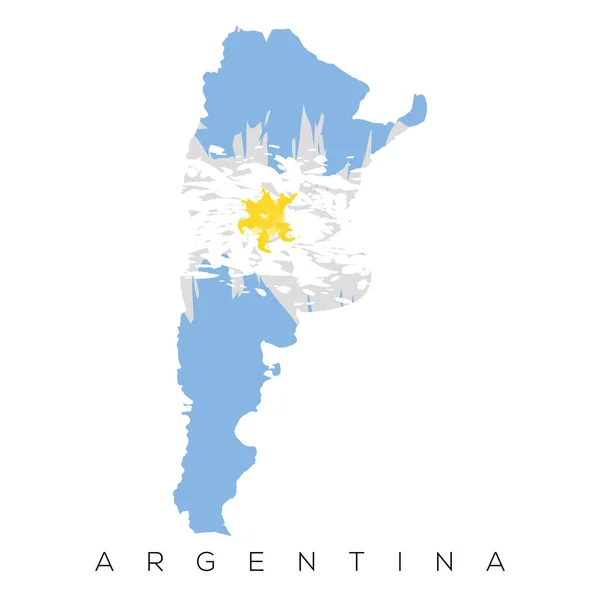 Mapa argentino isolado — Vetor de Stock