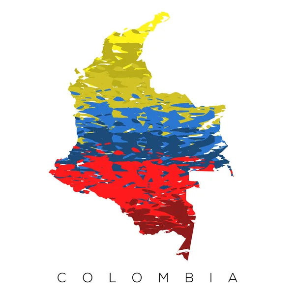 Mapa colombiano aislado — Vector de stock