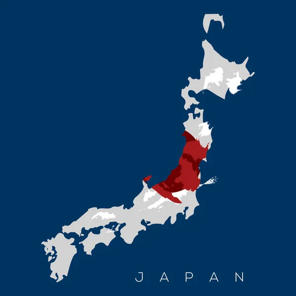 Carte japonaise isolée — Image vectorielle