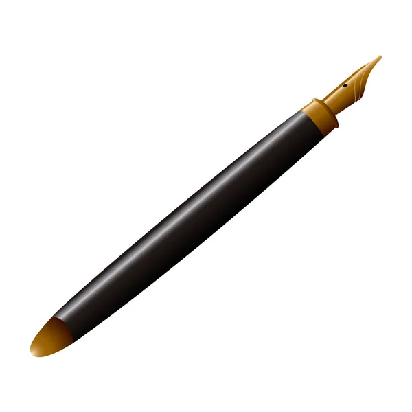 Geïsoleerde zwarte pen — Stockvector