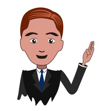 İzole iş adamı illüstrasyon