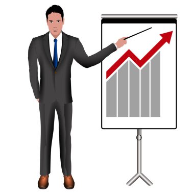 İzole iş adamı illüstrasyon