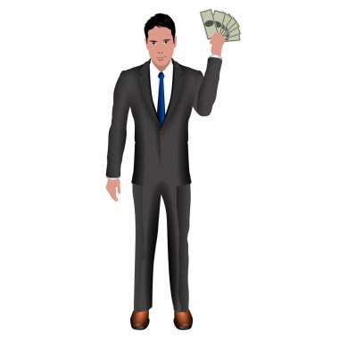 İzole iş adamı illüstrasyon