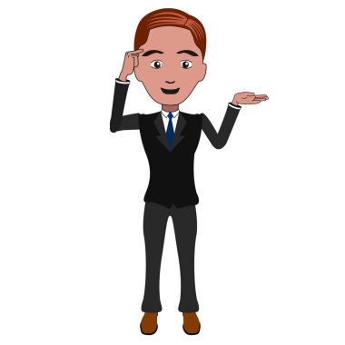 İzole iş adamı illüstrasyon