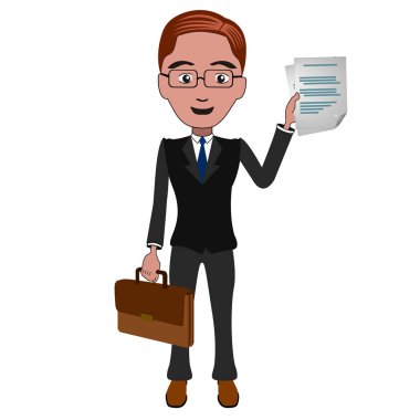 İzole iş adamı illüstrasyon