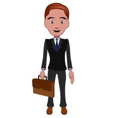 İzole iş adamı illüstrasyon