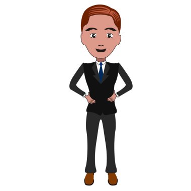 İzole iş adamı illüstrasyon