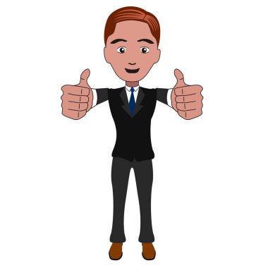 İzole iş adamı illüstrasyon