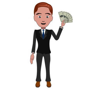 İzole iş adamı illüstrasyon