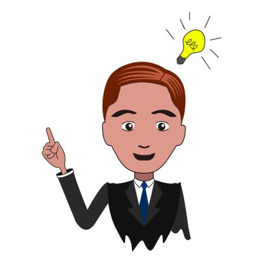 İzole iş adamı illüstrasyon