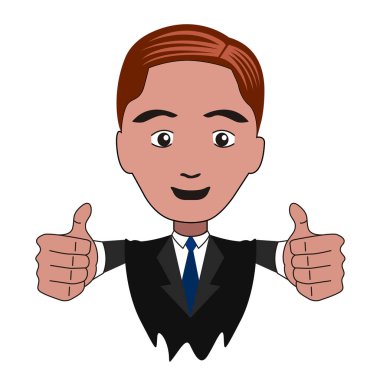 İzole iş adamı illüstrasyon