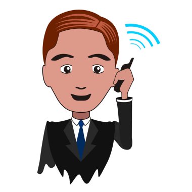 İzole iş adamı illüstrasyon