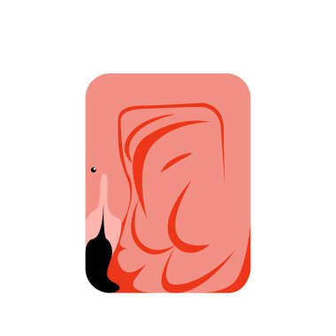 İzole soyut flamingo