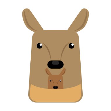 İzole soyut kanguru