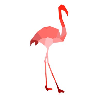 Düşük Poli flamingo
