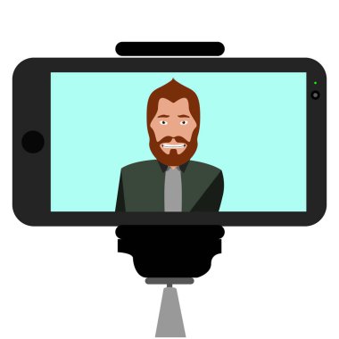 Soyut selfie illüstrasyon