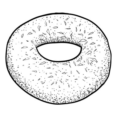 İzole çörek kroki