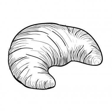 İzole kruvasan kroki