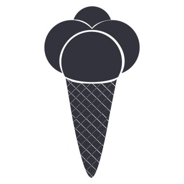 İzole dondurma siluet