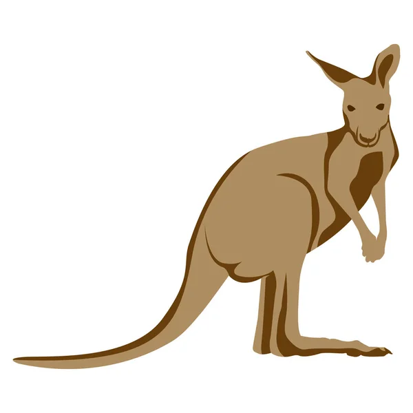Isolierte Känguru-Skizze — Stockvektor
