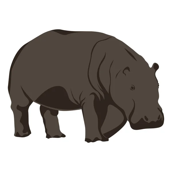 Isolated hippo sketch — Stock Vector