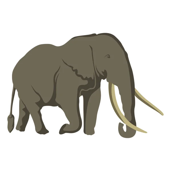 Esboço de elefante isolado — Vetor de Stock
