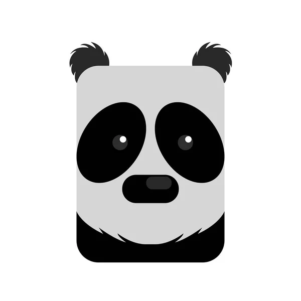 Elszigetelt absztrakt panda — Stock Vector