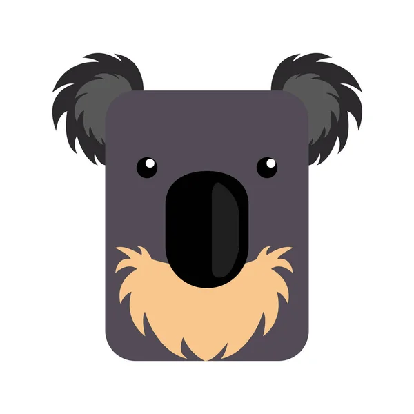 Koala abstracto aislado — Vector de stock