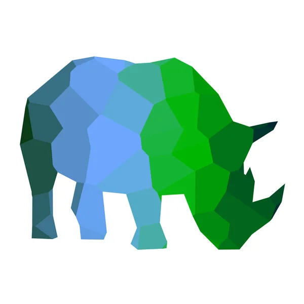 Låg poly rhino — Stock vektor