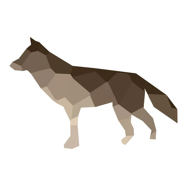 Lage poly coyote — Stockvector