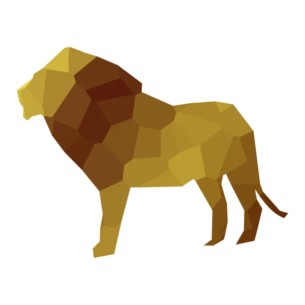 Leão poli baixo —  Vetores de Stock