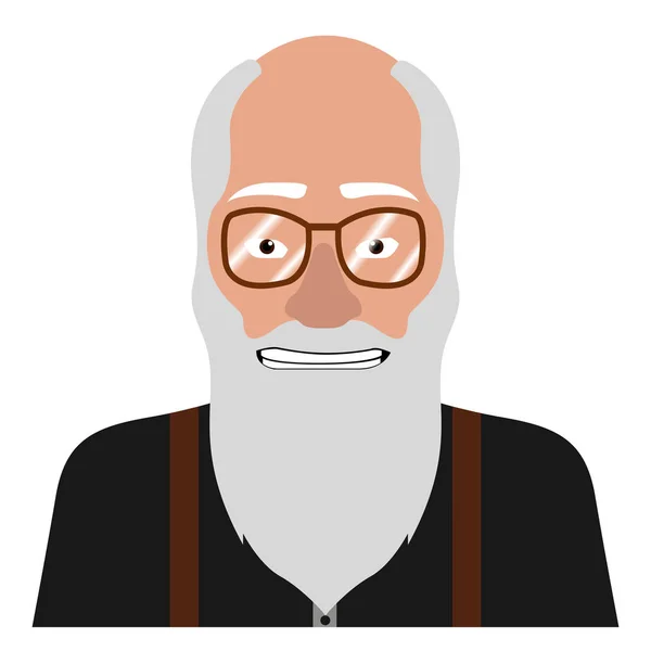 Isolated man portrait — Stock Vector